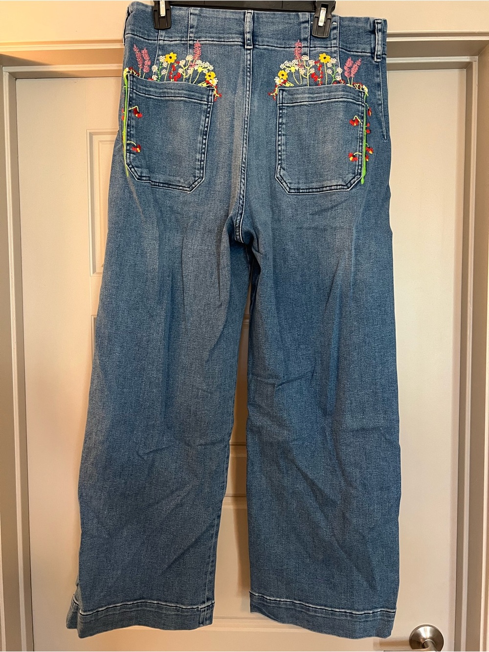 Embroidered Maeve Colette Full Length Jeans
